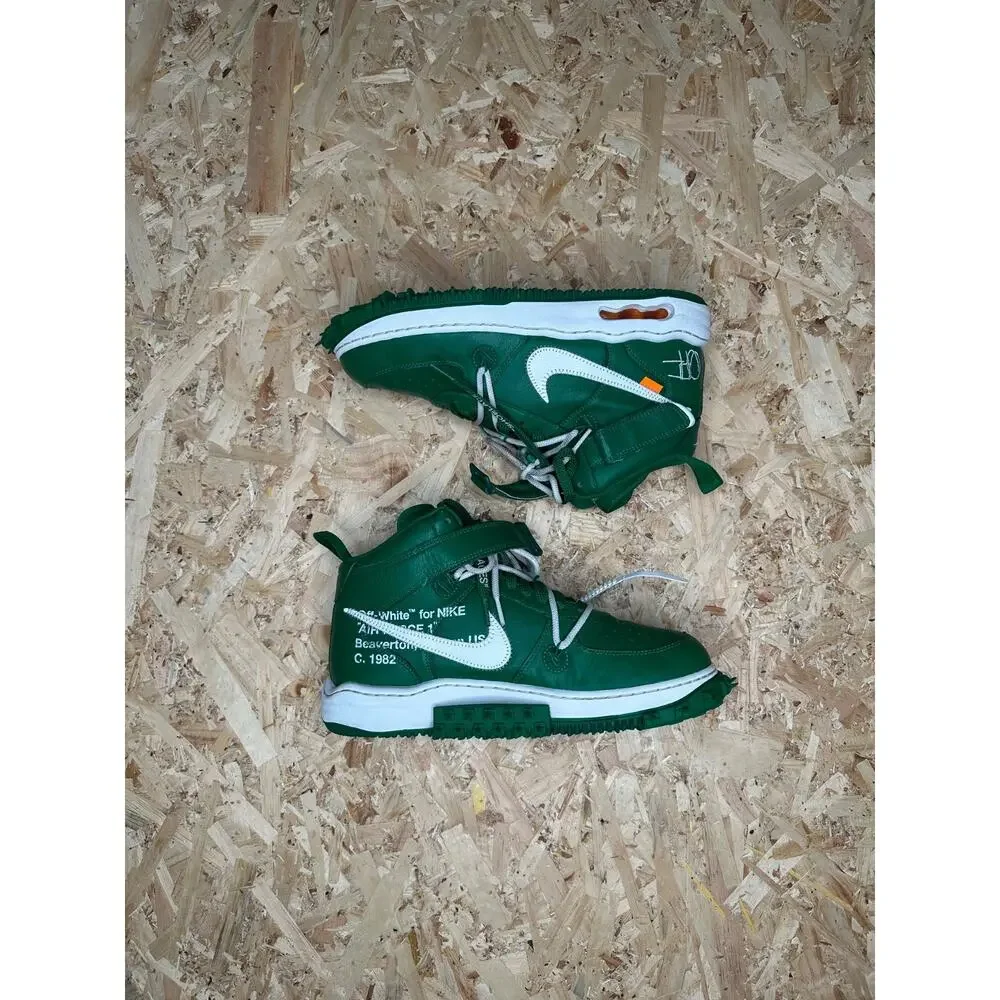 Nike Air Force 1 Mid SP Off-White Pine Green Sz US 10 With Box - Picture 1 of 7
